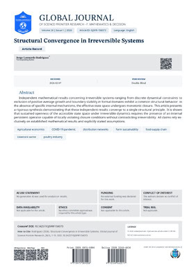 Structural Convergence in Irreversible Systems