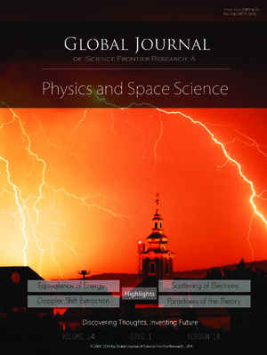 GJSFR-A Physics & Space Science: Volume 14 Issue A1