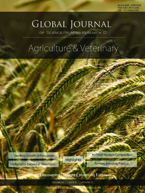 GJSFR-D Agriculture & Veterinary: Volume 18 Issue D8
