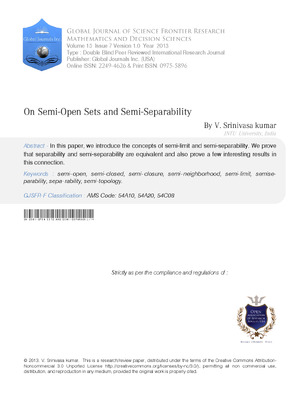 On Semi-Open sets and Semi-Separability